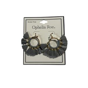 Ophelia Roe Gray and Gold Hoop Earrings